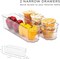 Sorbus Fridge Bins and Freezer Bins Refrigerator Organizer Stackable Food Storage Containers BPA-Free Drawer Organizers for Refrigerator Freezer and Pantry (Pack of 6)